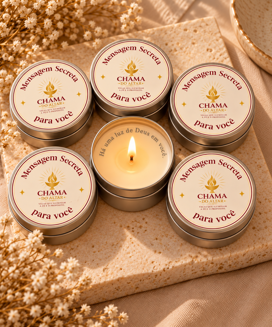 Velas com mensagem secreta